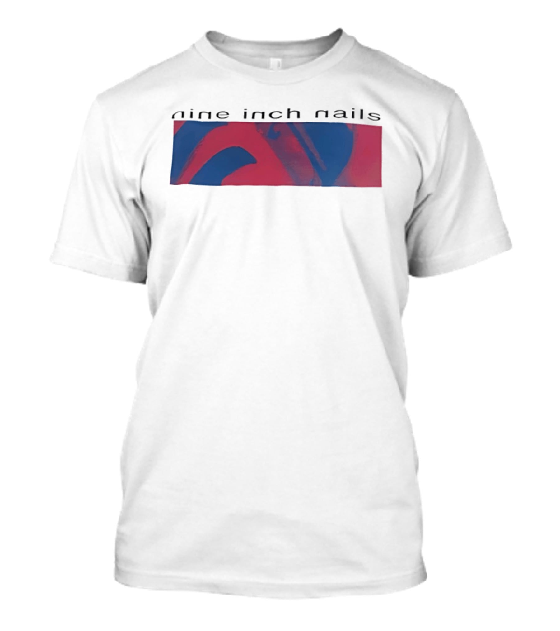 Nine Inch Nails Music Abstract Red Blue T-Shirt