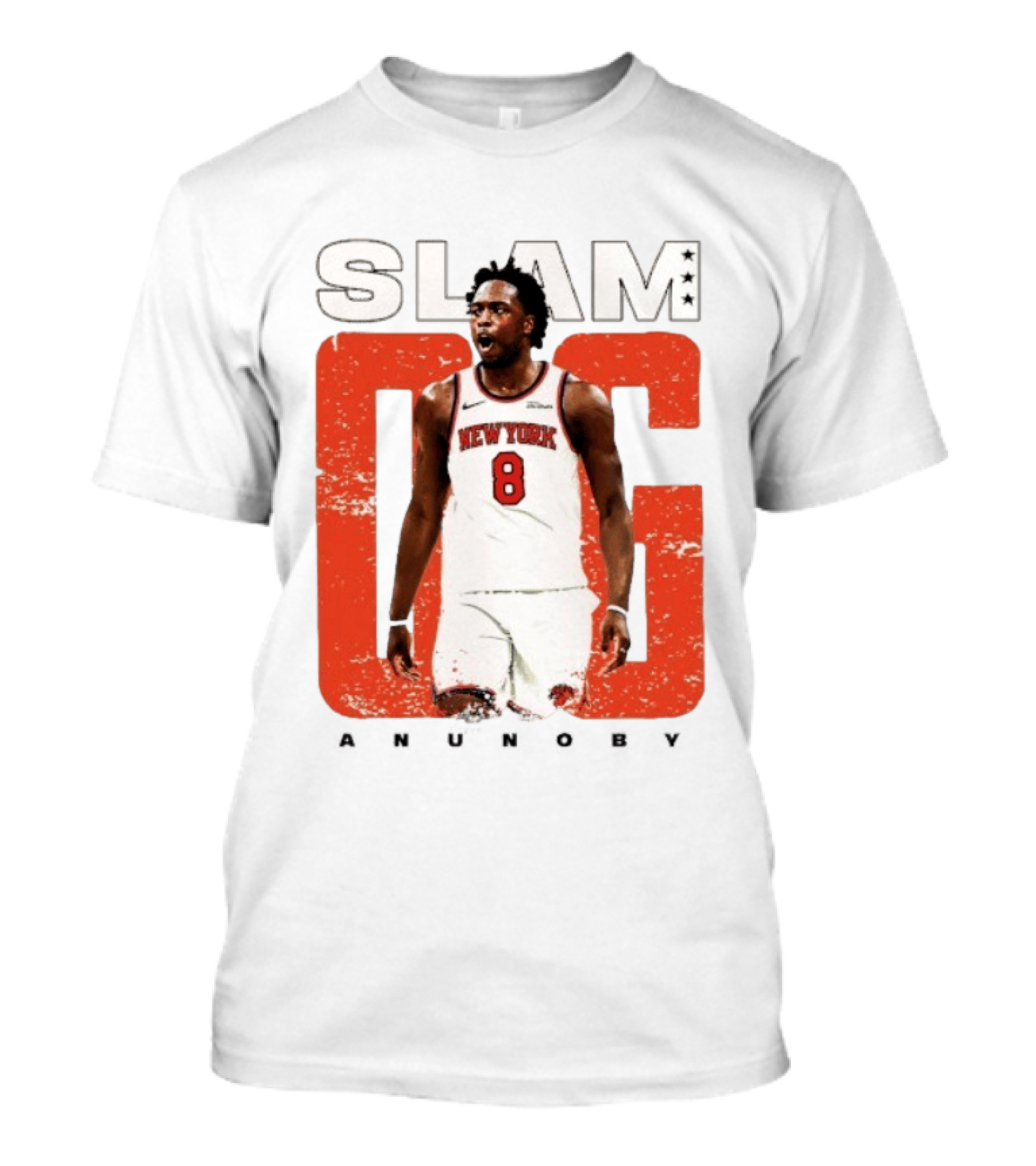 SLAM New York Knicks OG Anunoby NBA Basketball 8 T-Shirt