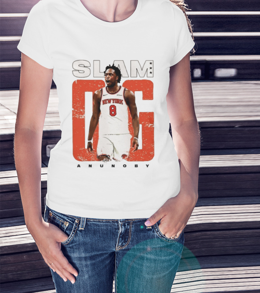 SLAM New York Knicks OG Anunoby NBA Basketball 8 T-Shirt