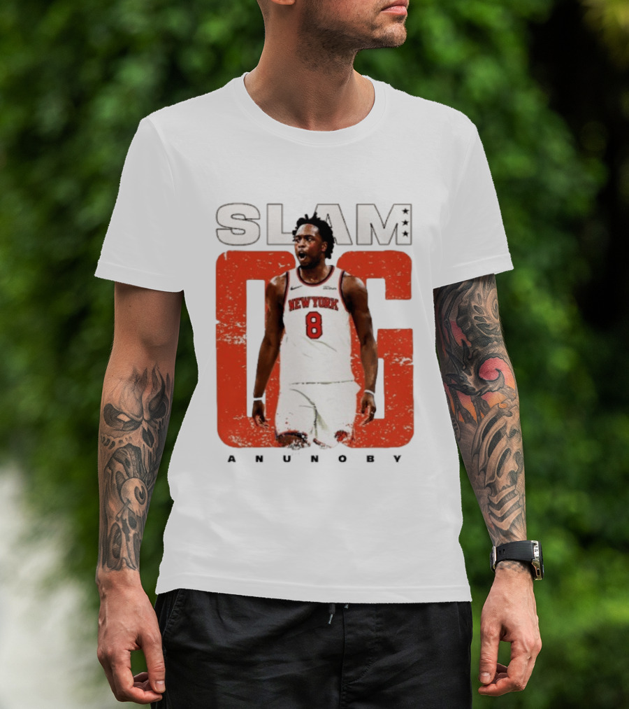 SLAM New York Knicks OG Anunoby NBA Basketball 8 T-Shirt
