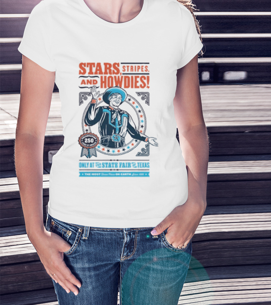 Stars Stripes And Midways State Fair Of Texas 2026 250 Big Tex Circle T-Shirt