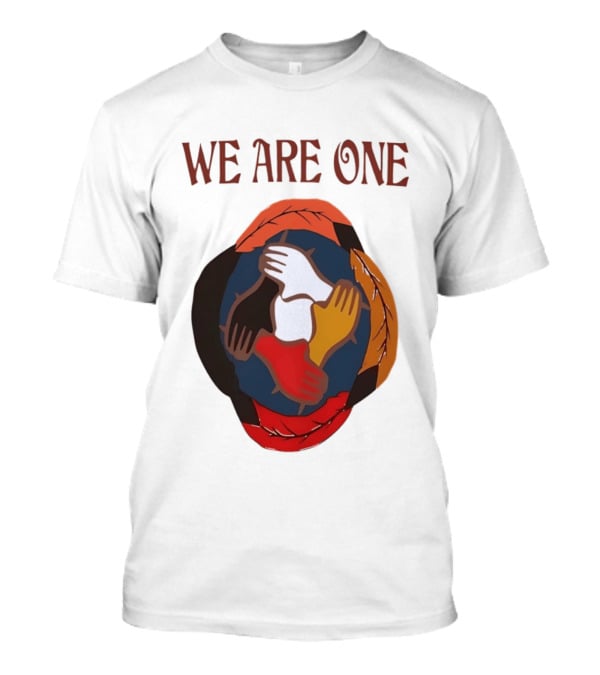 We Are One Unity Hands Feathers Orange Culture Heritage Collective T-Shirt