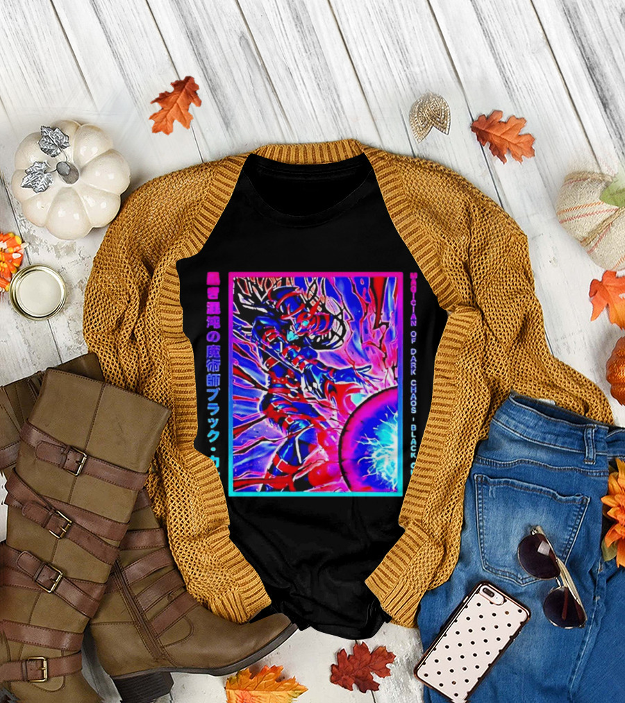 Officila Magician Of Dark Chaos Black Chaos Vaporwave Anime Yugioh T-Shirt