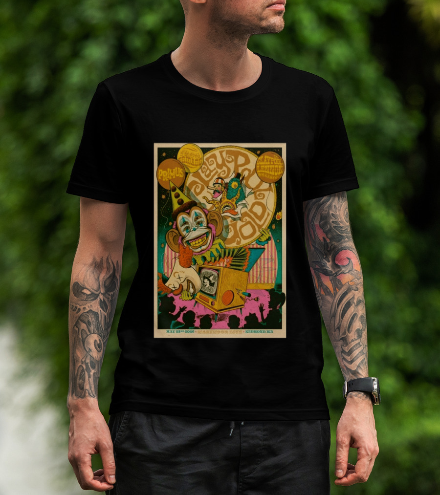 Primus Les Claypool Lennon Delirium May 25th 2026 Marymoor Live Redmond WA T-Shirt