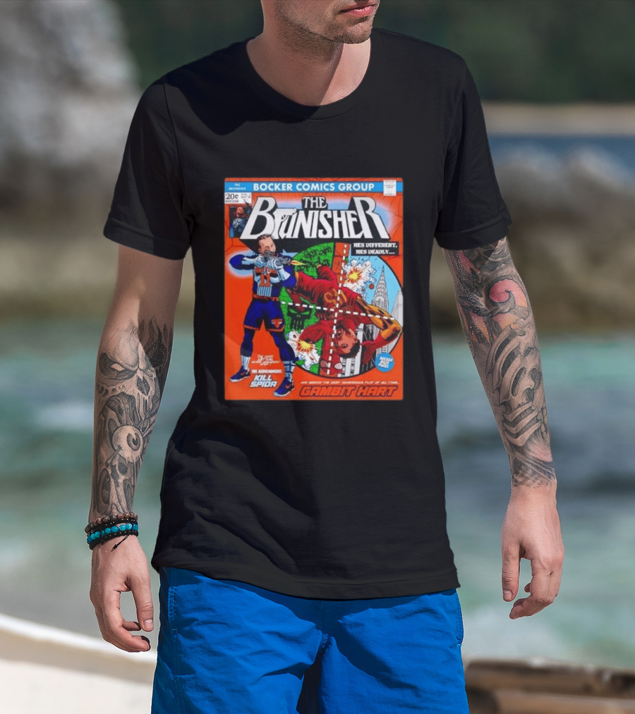Bocker Comics Group The Brunisher Kill Spida Gambit Hart T-Shirt