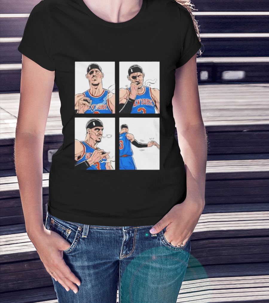 New York Knicks Number 3 Smoking Gesture Josh Hart Moment T-Shirt