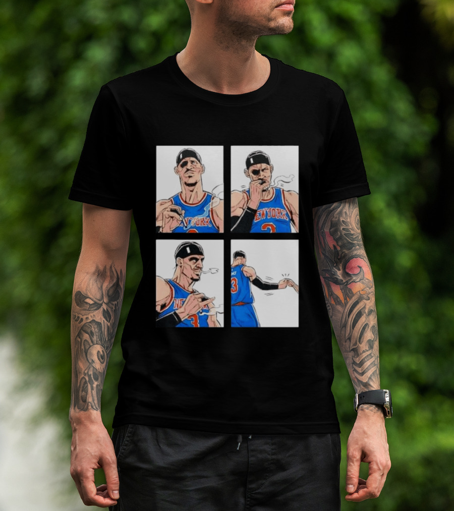New York Knicks Number 3 Smoking Gesture Josh Hart Moment T-Shirt