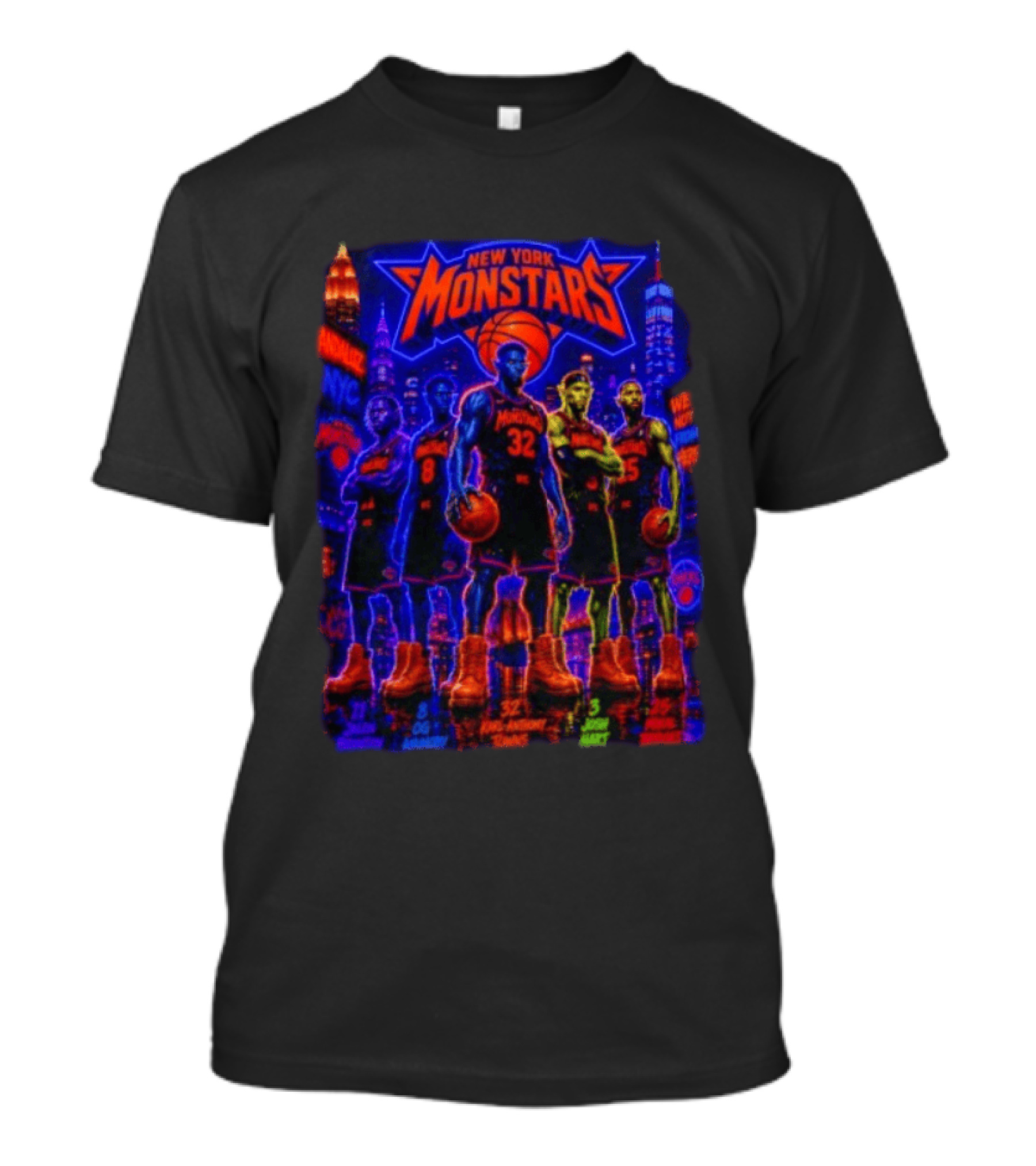 New York Monstars Space Jam Knicks Basketball T-Shirt