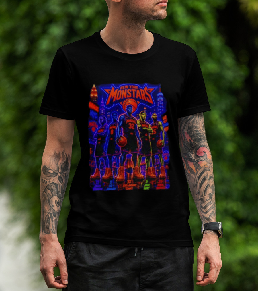 New York Monstars Space Jam Knicks Basketball T-Shirt