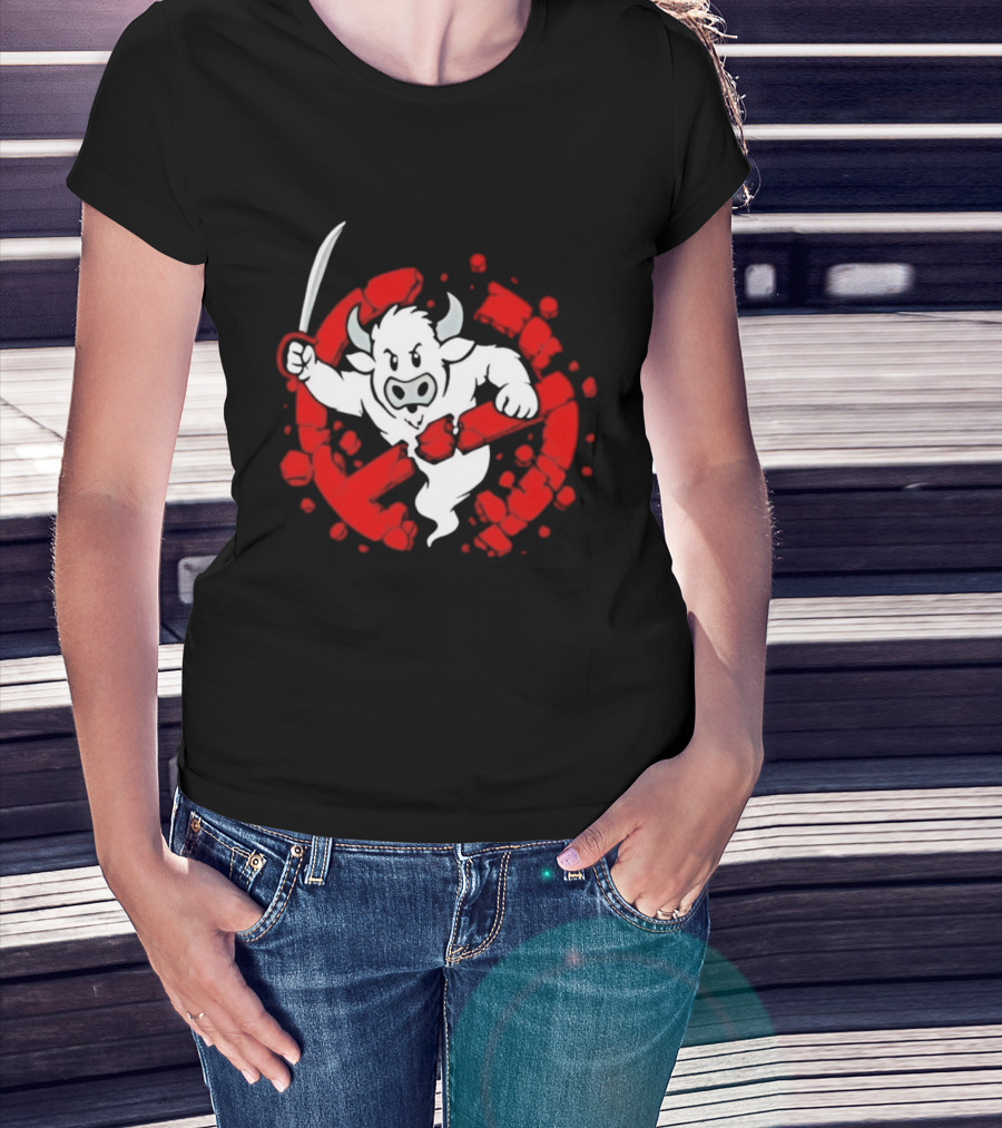 Buffalo Ghostbusters Crossed Out Ghost Red Circle T-Shirt