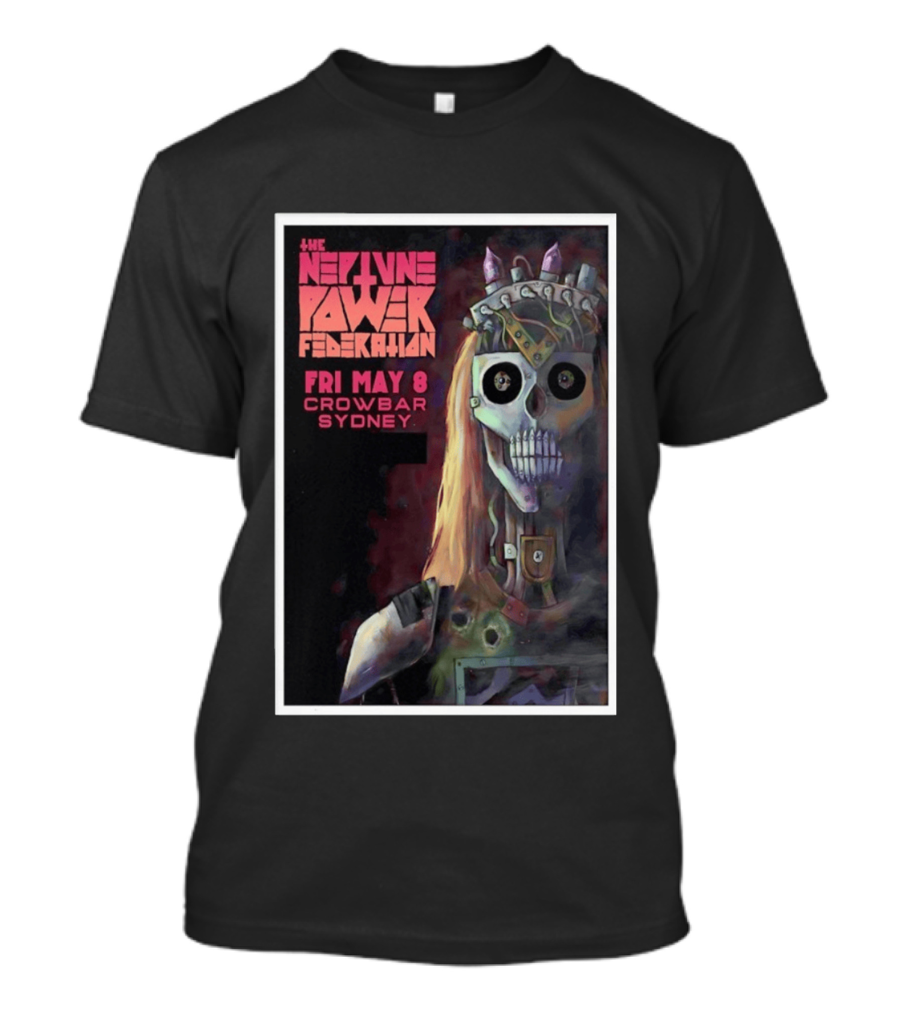 The Neptune Power Federation May 8 Crowbar Sydney Skull T-Shirt