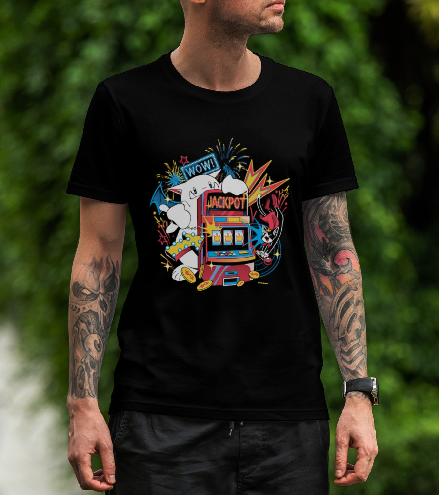 Final Fantasy Moogle Jackpot Slot Machine WOW Explosion T-Shirt