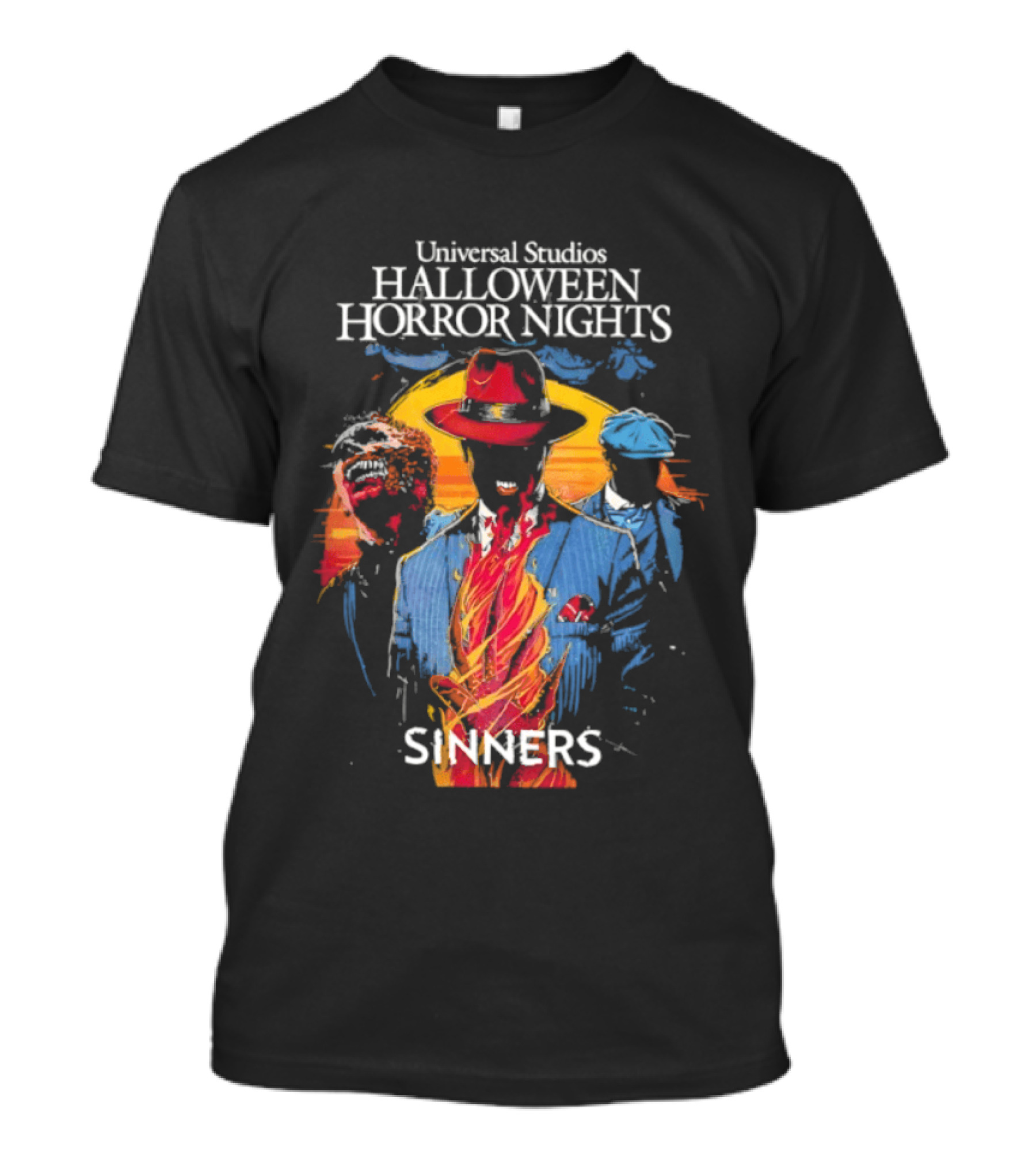 Universal Studios Halloween Horror Nights Sinners Horror Gangster T-Shirt