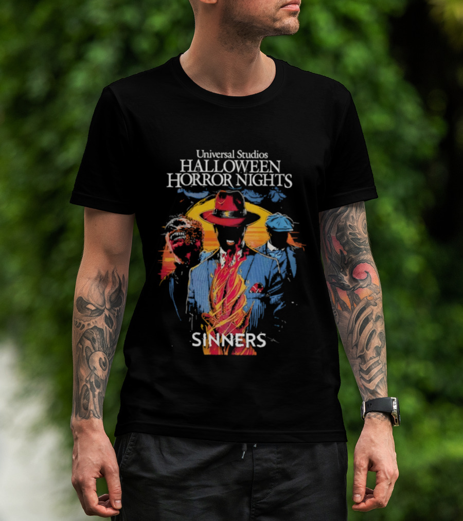 Universal Studios Halloween Horror Nights Sinners Horror Gangster T-Shirt