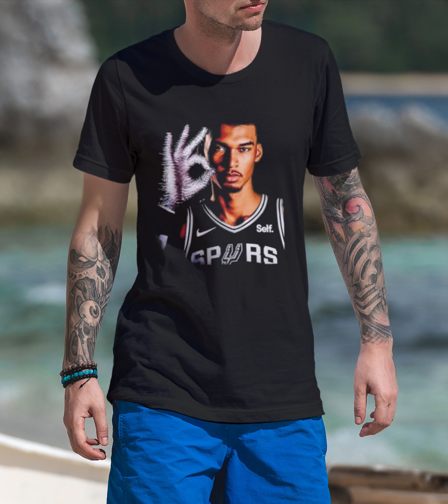 Victor Wembanyama Spurs Iceman Drake Glove T-Shirt