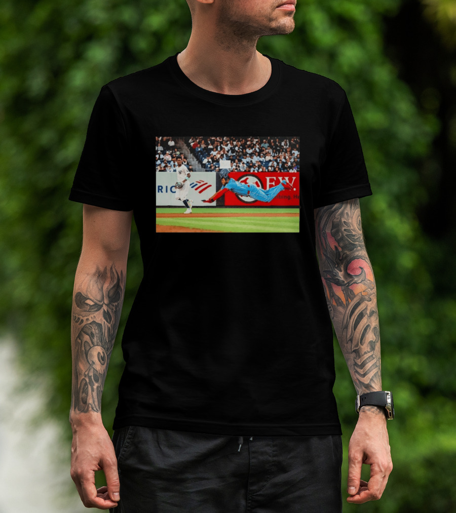 Vladimir Guerrero Jr Toronto Blue Jays Dive Action Baseball T-Shirt