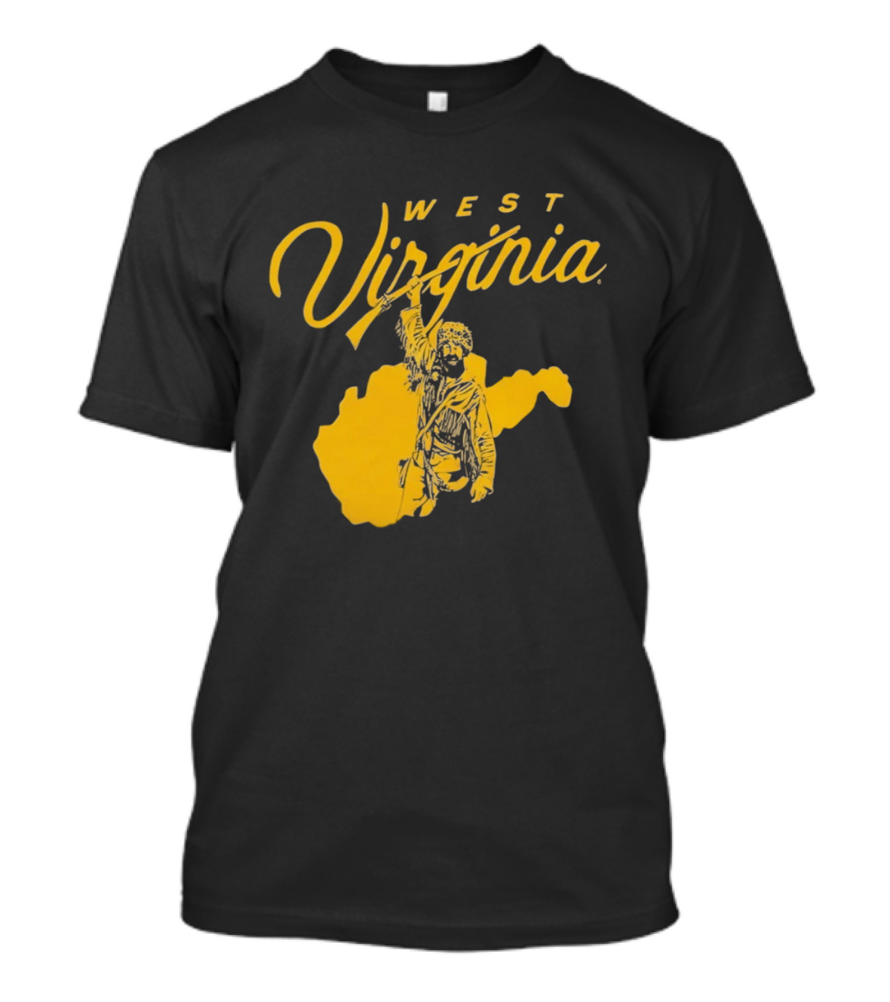West Virginia Mountaineers State Outline Mountaineer T-Shirt