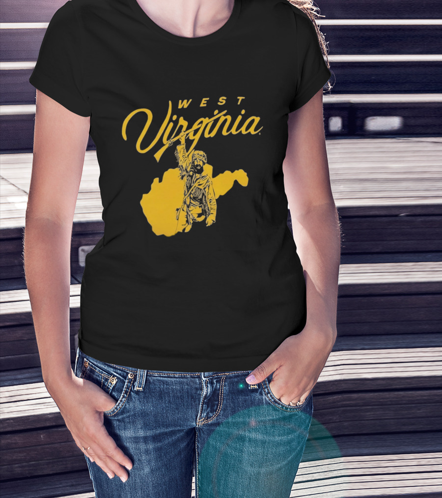 West Virginia Mountaineers State Outline Mountaineer T-Shirt