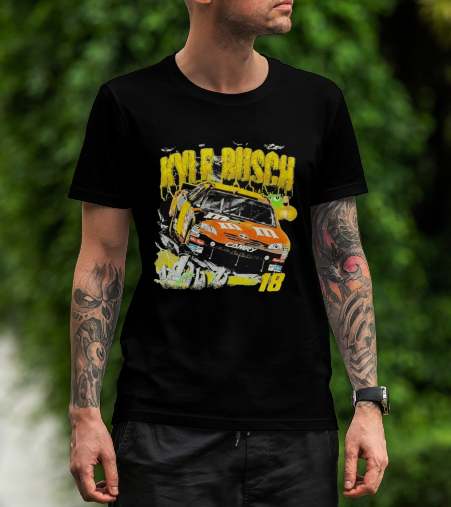 Kyle Busch M&M Racing 18 Zombie Halloween Car T-Shirt