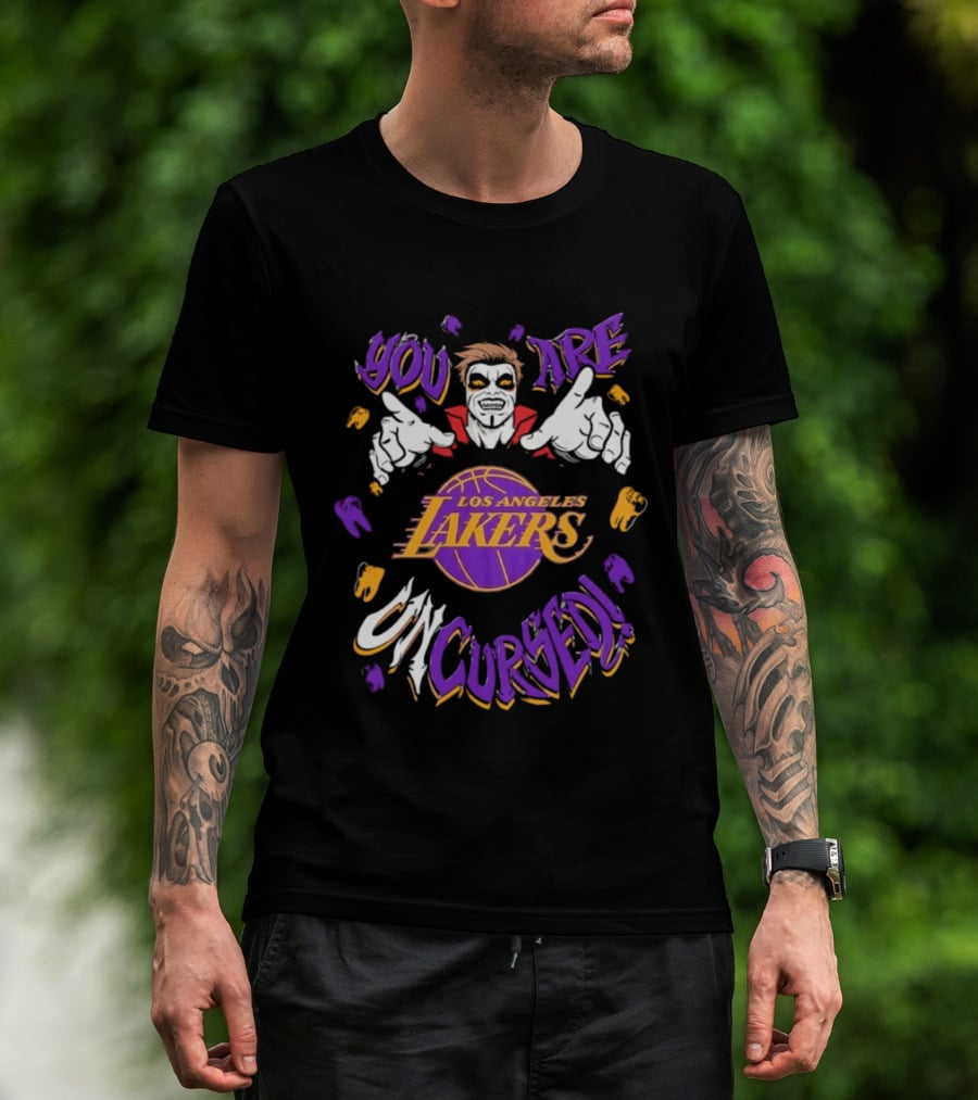 WWE Los Angeles Lakers You Are Uncursed Danhausen Collaboration T-Shirt