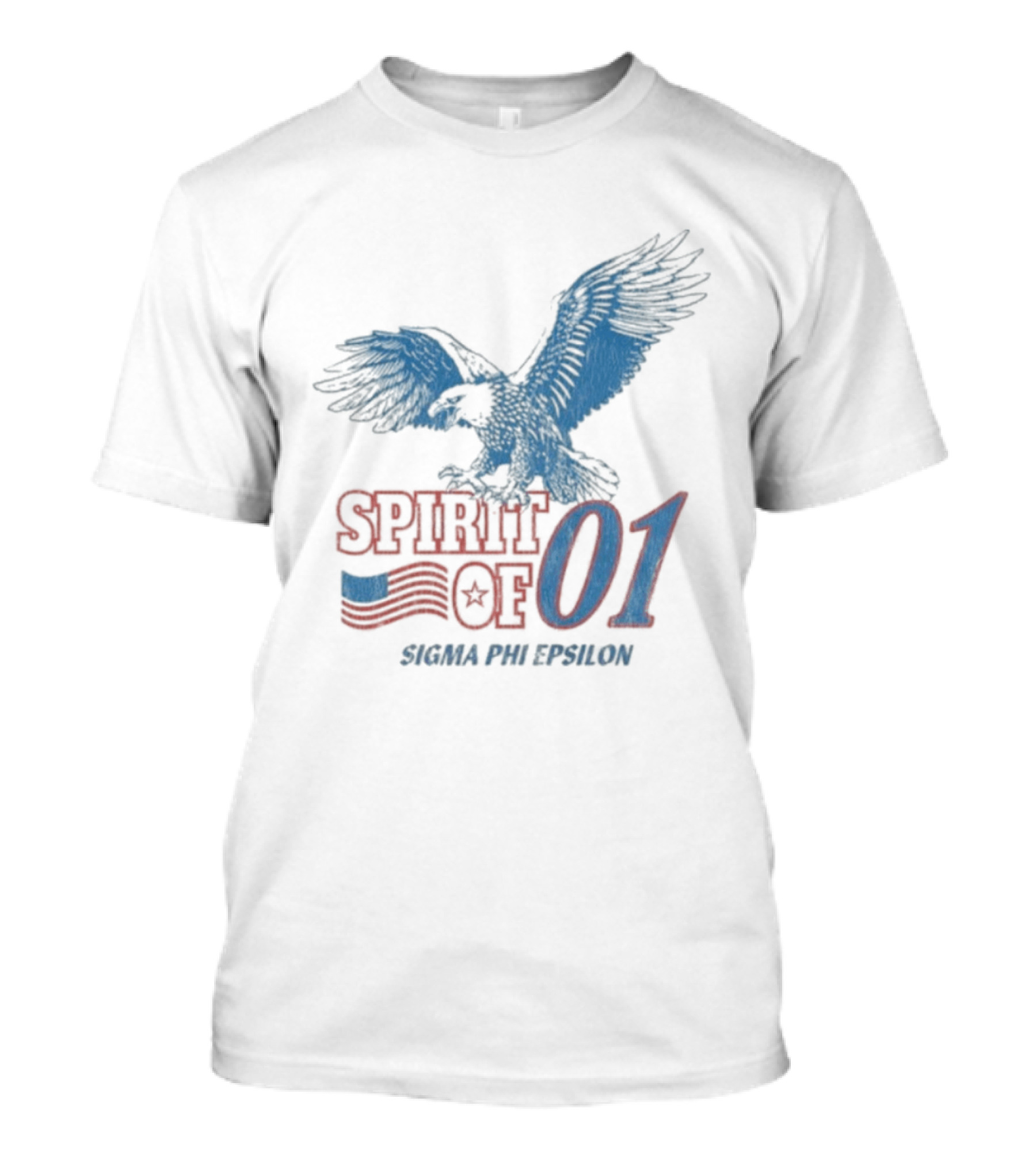 Spirit Of 01 Sigep Fraternity Eagle And Flag T-Shirt