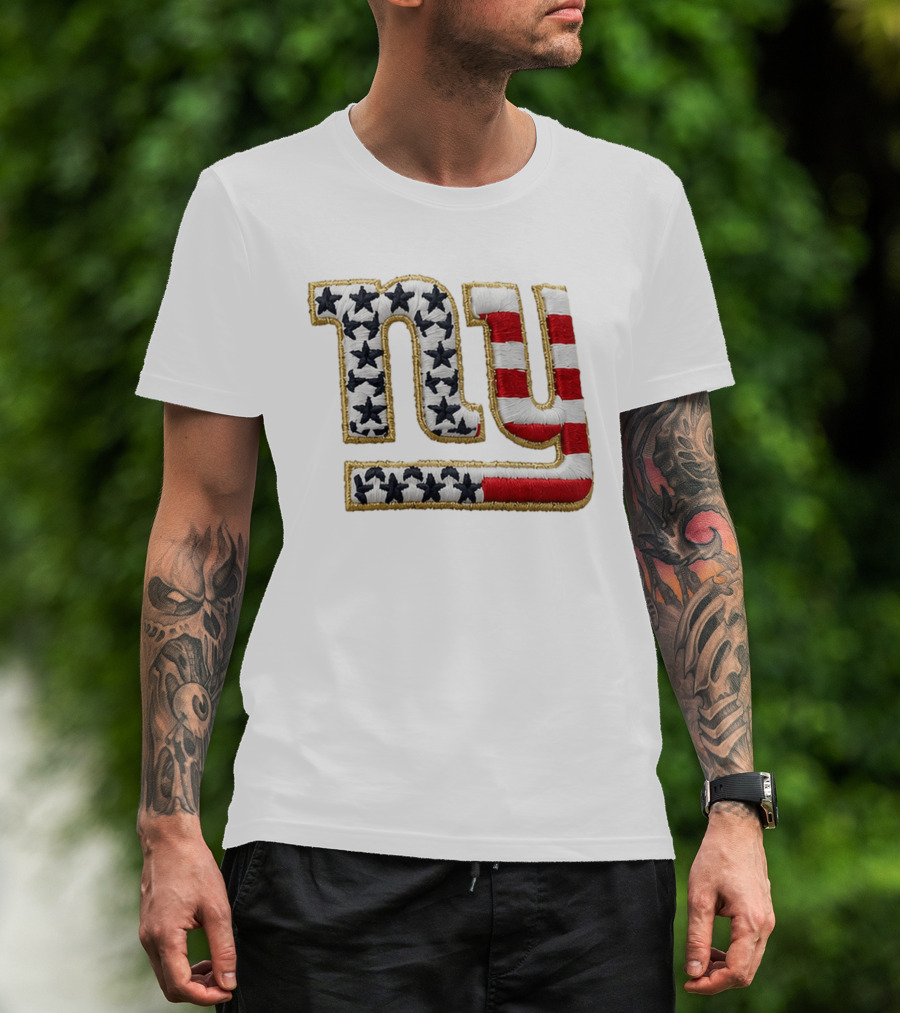 America 250 NY Giants Stars Stripes Hat T-Shirt