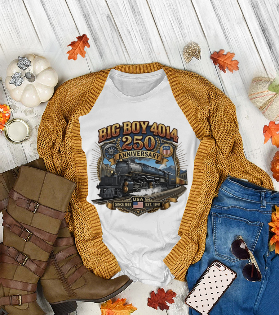 Big Boy 4014 Train USA Anniversary Since 1862 Est. 1941 T-Shirt