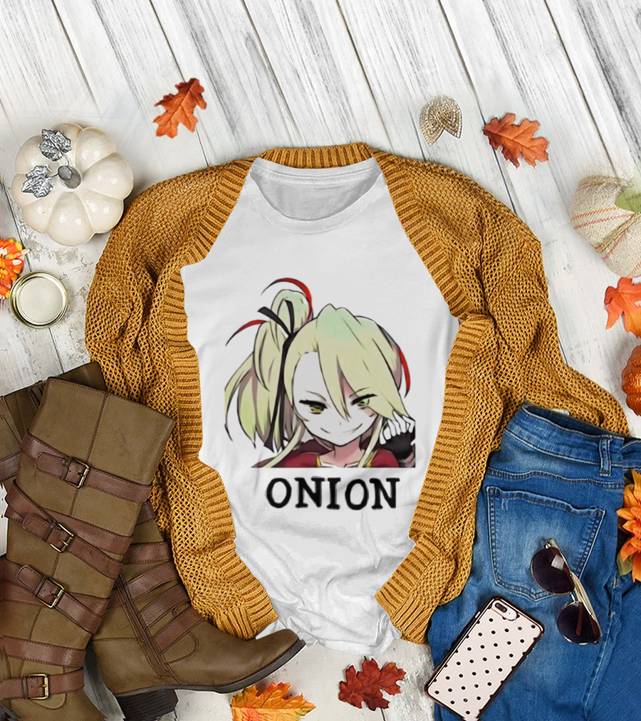 Deathpolca Anime Style Character with Onion T-Shirt