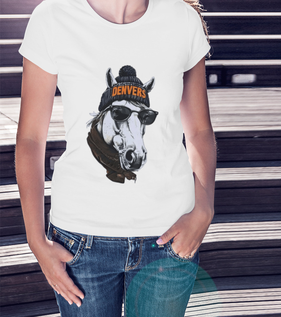 Denvers Horse With Hat Sunglasses And Scarf T-Shirt