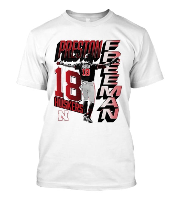 Preston Freeman 18 Huskers Nebraska Football Player T-Shirt