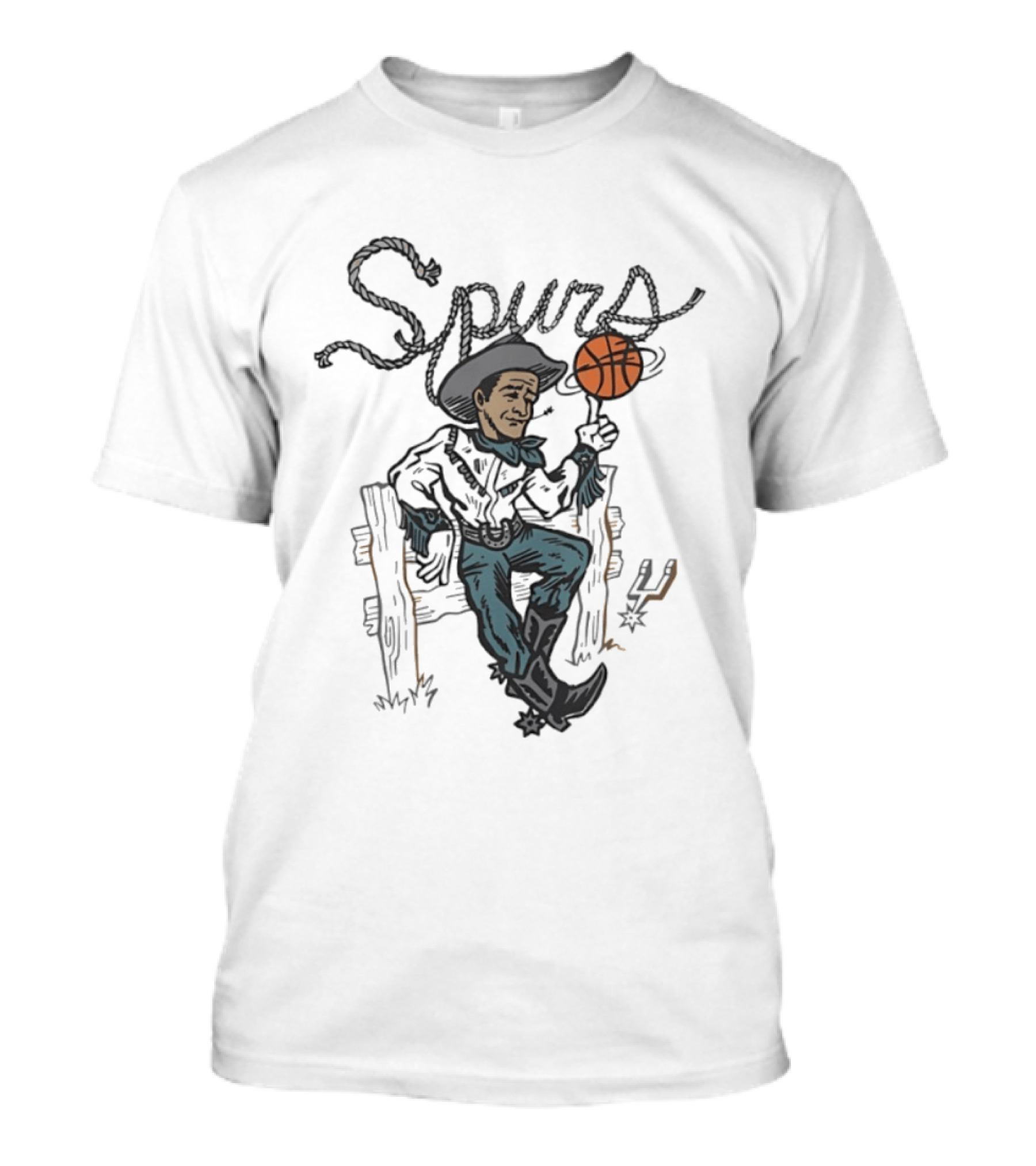 San Antonio Spurs Vintage Cowboy Basketball T-Shirt