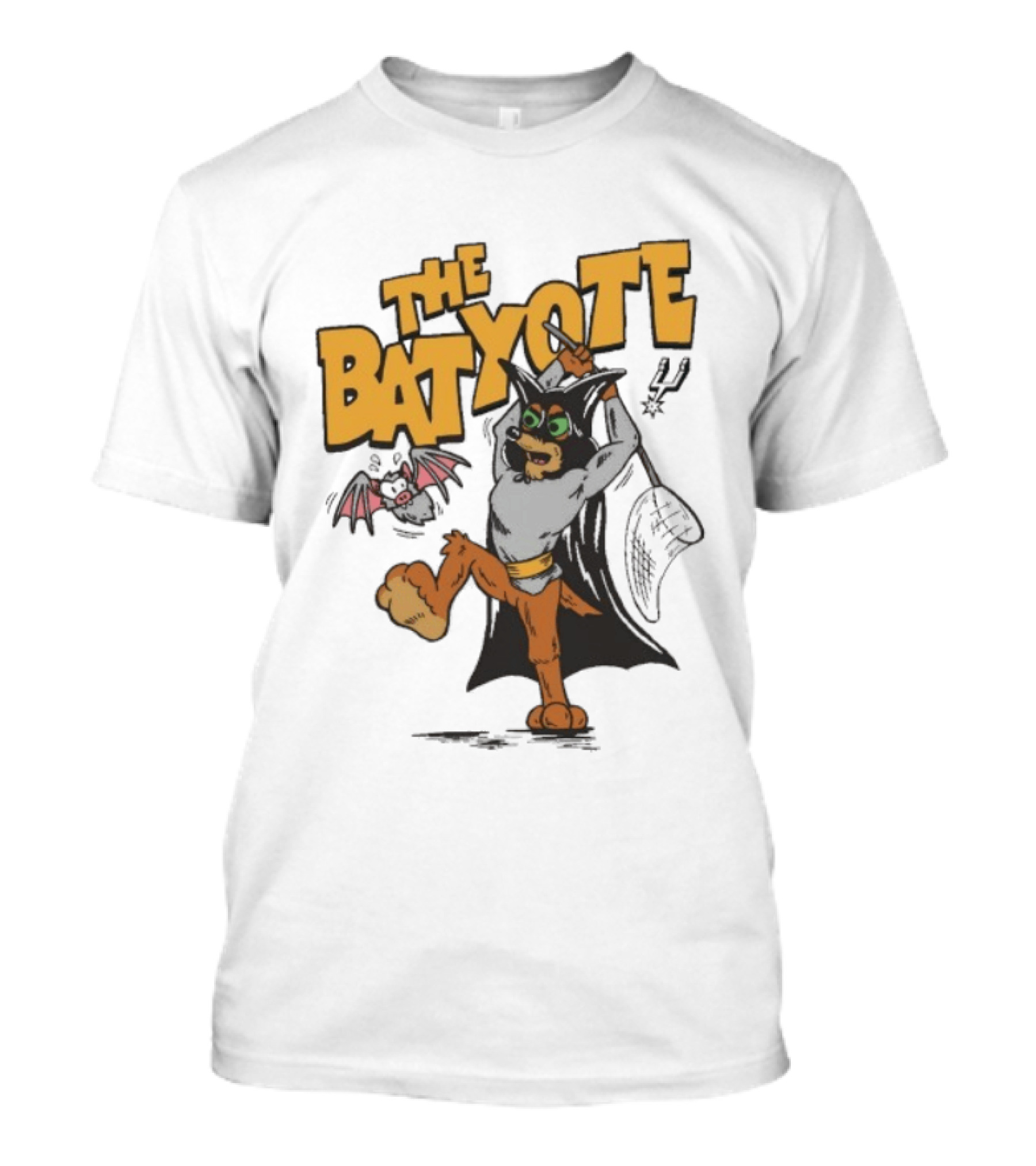 San Antonio Spurs The Batyote Character With Cape And Bat T-Shirt