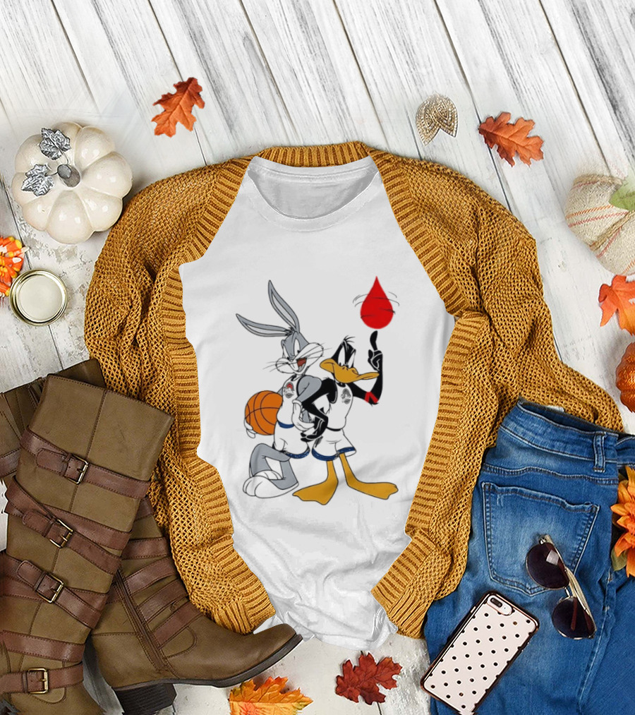 Looney Tunes Bugs Bunny Daffy Duck Tune Squad Basketball Spin T-Shirt
