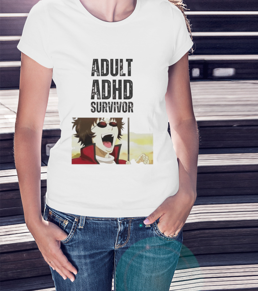 Sakamoto Tatsuma Anime Character Adult ADHD Survivor T-Shirt