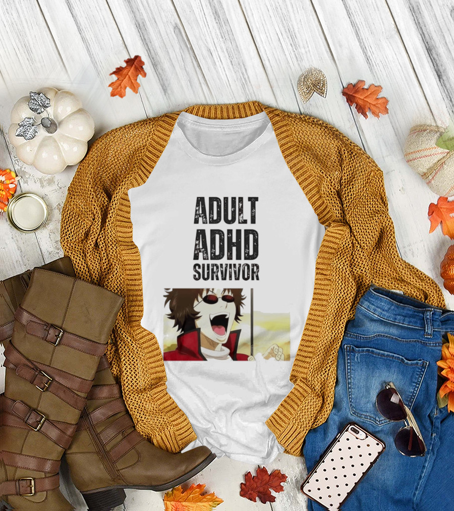 Sakamoto Tatsuma Anime Character Adult ADHD Survivor T-Shirt