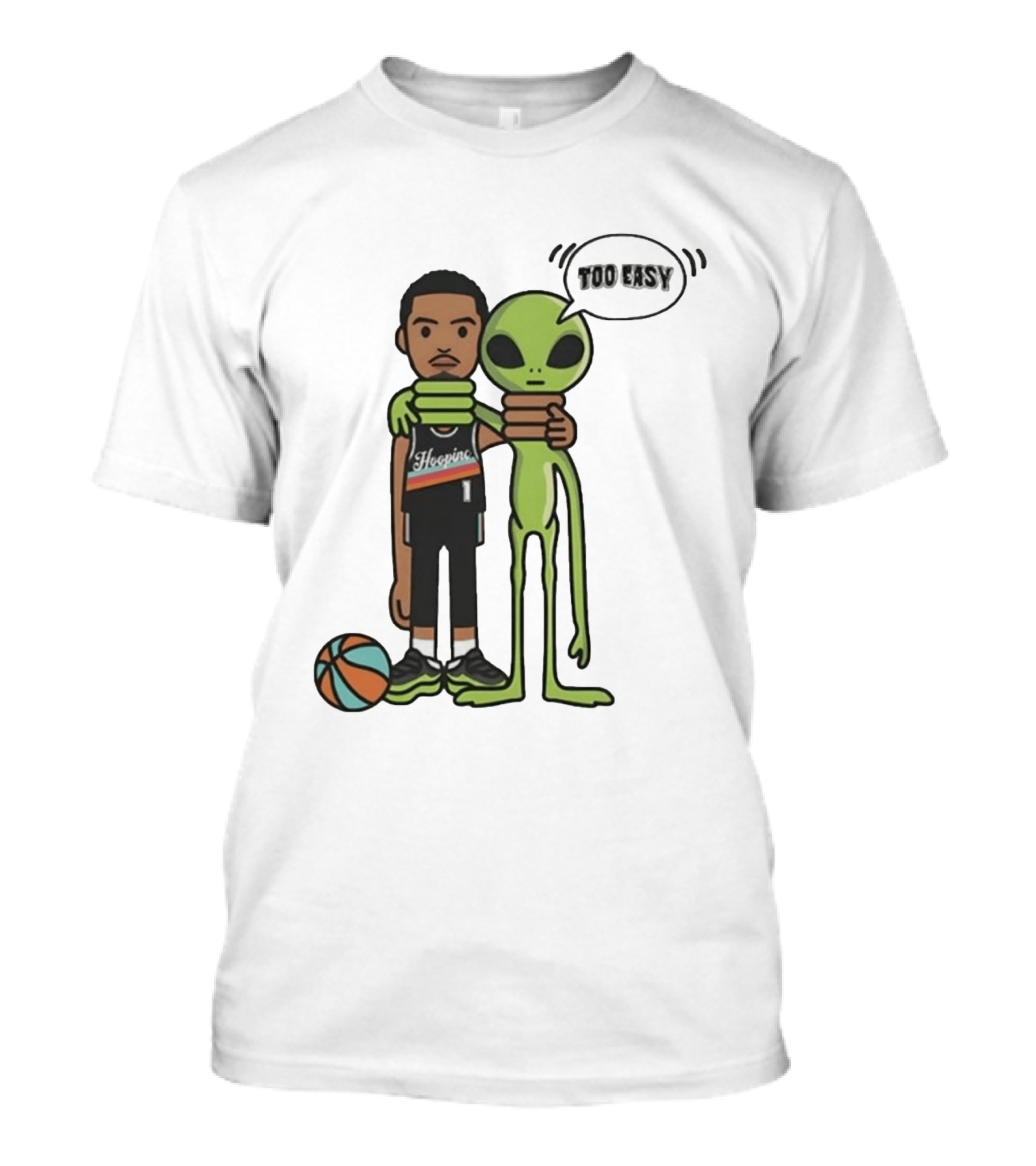 Too Easy Victor Wembanyama Hooping Alien San Antonio Spurs NBA Basketball T-Shirt