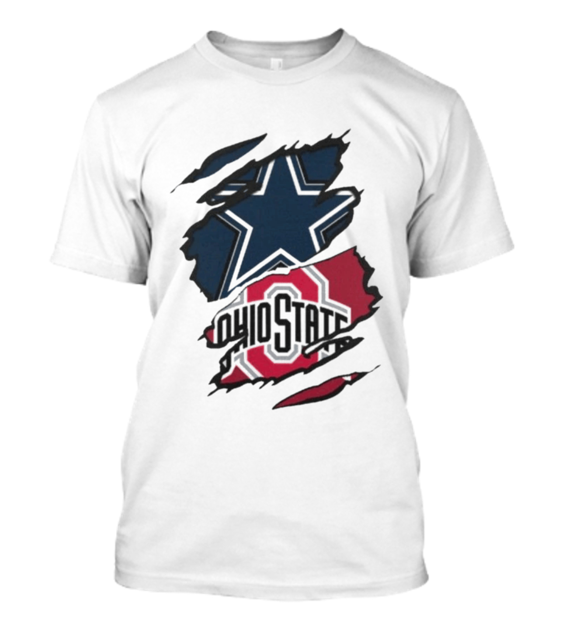 Dallas Cowboys Ohio State Buckeyes Men's Dual Rip T-Shirt