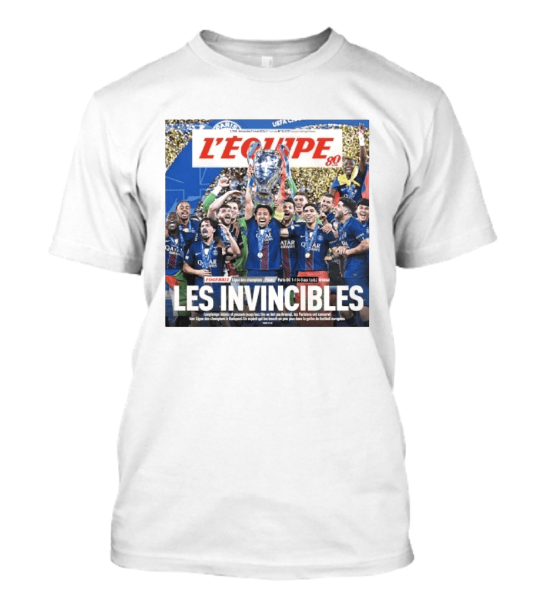 L'Équipe 80 Les Invincibles Football Ligue Des Champions T-Shirt