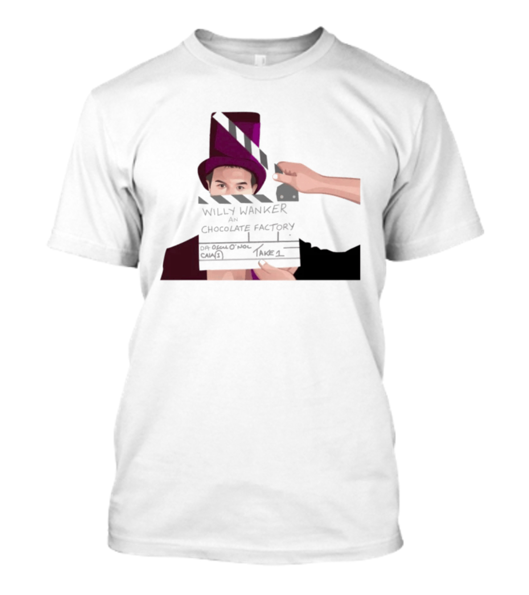 Max And Paddy Willy Wanker Chocolate Factory Movie Scene Take 1 T-Shirt