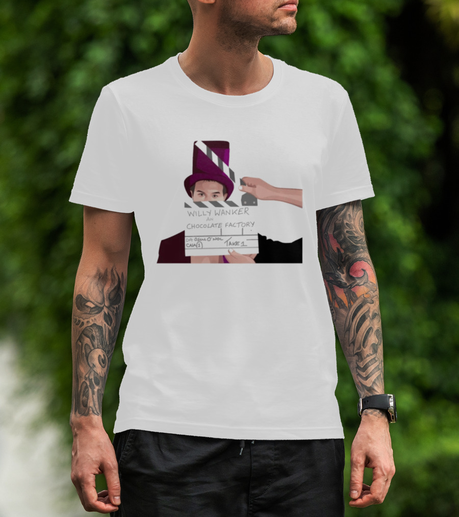 Max And Paddy Willy Wanker Chocolate Factory Movie Scene Take 1 T-Shirt