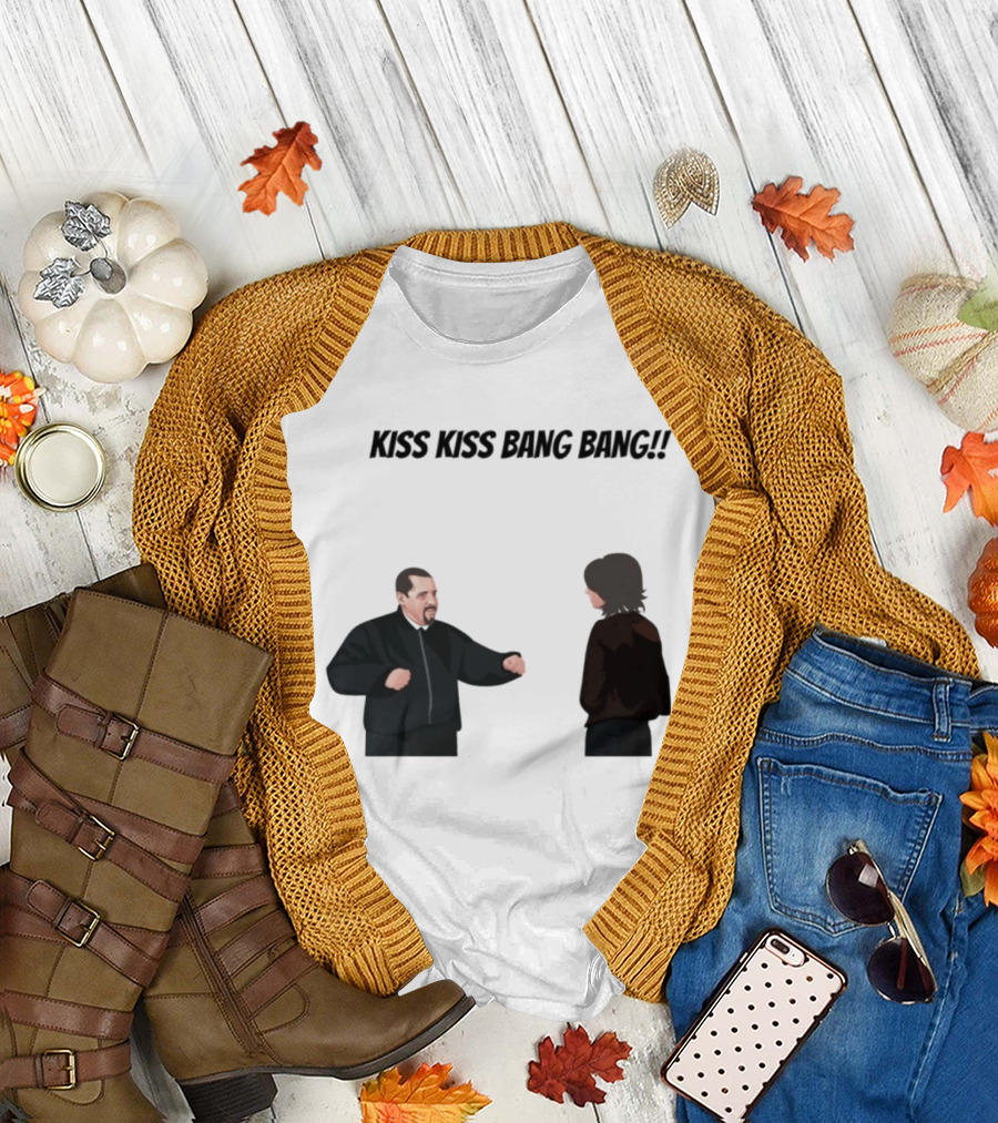 Kiss Kiss Bang Bang Bobby Bacala and Tony Soprano HBO Series T-Shirt