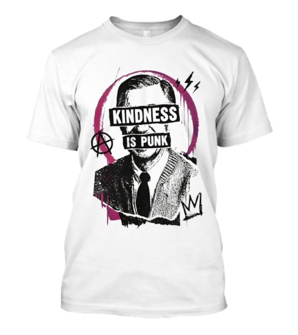 Fred Rogers Kindness Is Punk Anarchy Crown Lightning Bolt T-Shirt