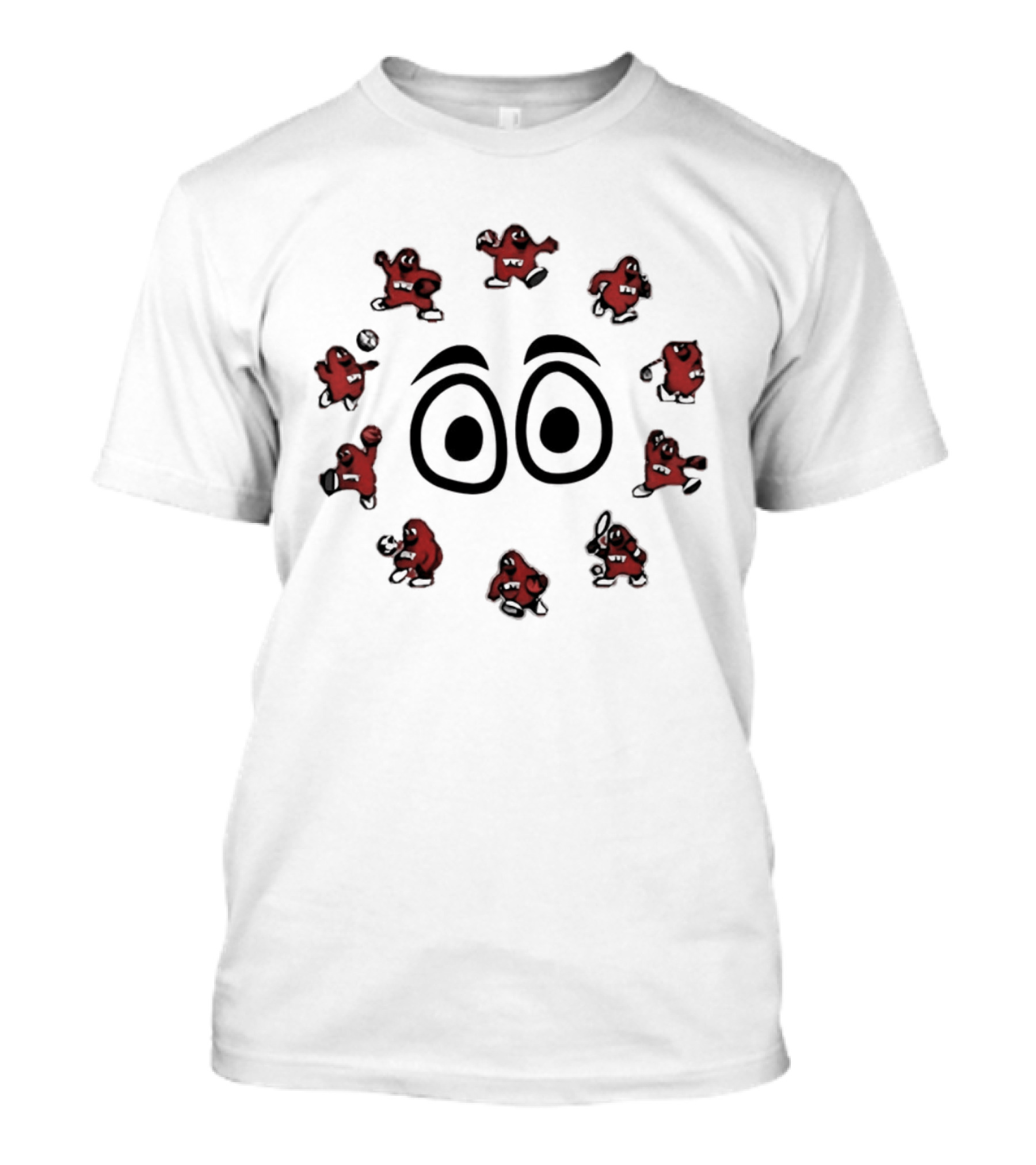 Western Kentucky University Hilltoppers WKU Red Big Red Sports Mascot Faces T-Shirt
