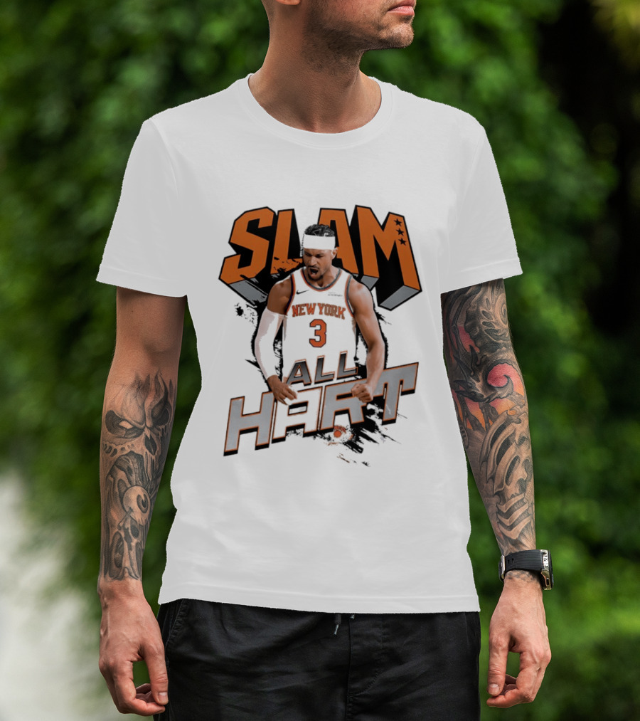SLAM Josh Hart New York Knicks All Hart T-Shirt