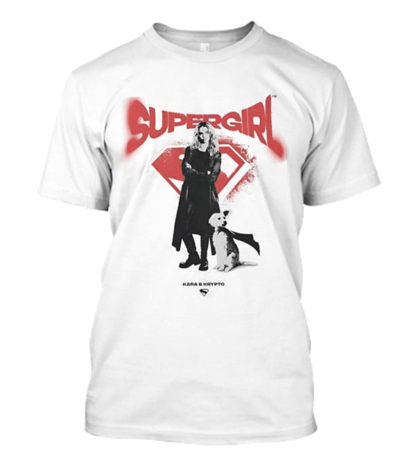 Supergirl Kara And Krypto Superman Shield DC Comics T-Shirt