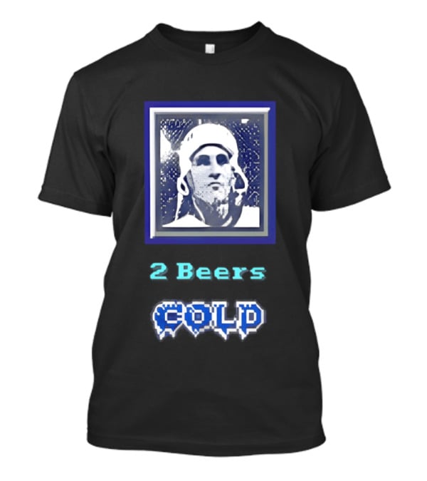 2 Beers Cold NHL Hockey Legend Portrait Ice Print T-Shirt