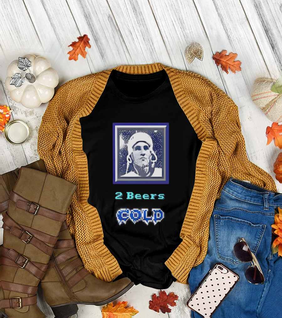 2 Beers Cold NHL Hockey Legend Portrait Ice Print T-Shirt