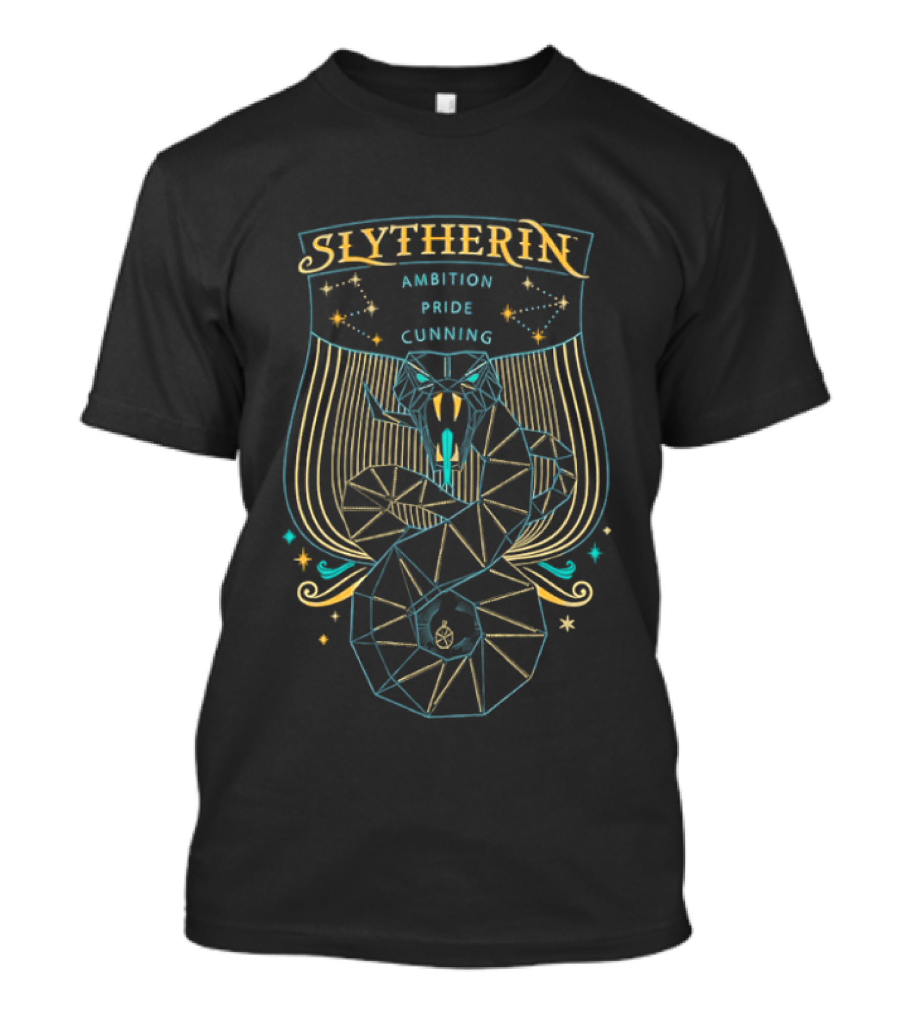 Slytherin Geometric Snake Ambition Pride Cunning 2026 Edition Magic Stars T-Shirt