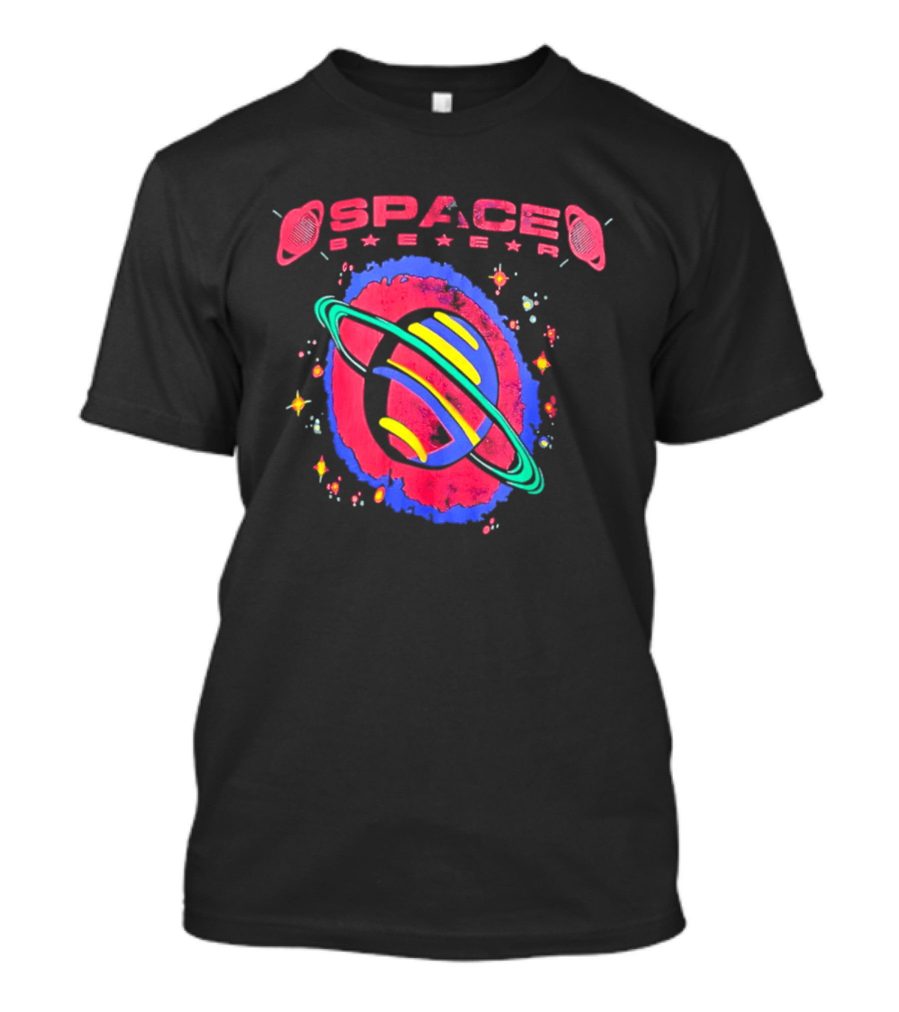 Space Baer Saturn Planet Cosmic Stars Aesthetic Universe 2026 T-Shirt