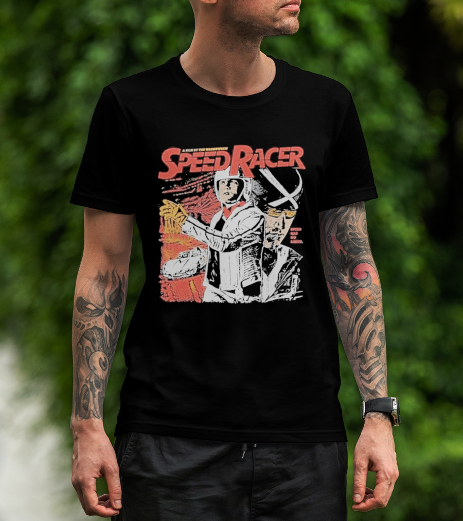 Speed Racer Movie Mach 5 Racer X Manga Style Wachowskis Film T-Shirt